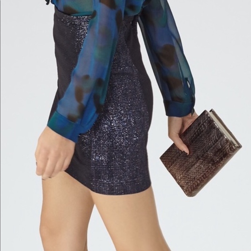 REISS METALLIC ION SKIRT